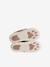 Chaussons scratchés bébé en cuir souple rose+rose imprimé - vertbaudet enfant 