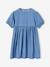 Robe manches ballon fille denim brut+stone+vanille - vertbaudet enfant 
