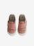Chaussons scratchés bébé en cuir souple rose+rose imprimé - vertbaudet enfant 