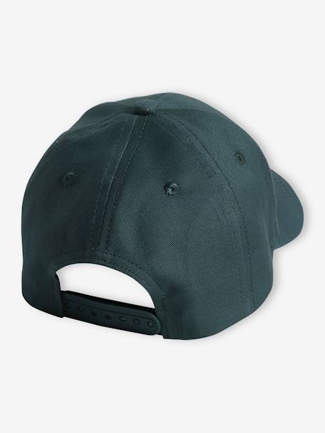 Petje voor jongens met effen geborduurde details korstmos+marineblauw - vertbaudet enfant 