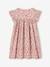 Robe fille imprimée fille manches à volants blanc imprimé+rose pâle+vert émeraude - vertbaudet enfant 