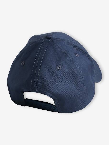 Petje voor jongens met effen geborduurde details korstmos+marineblauw - vertbaudet enfant 