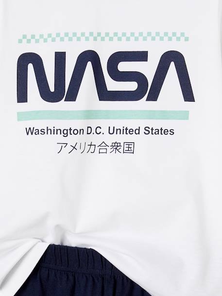 Tweekleurige pyjashort voor jongens NASA® marineblauw - vertbaudet enfant 