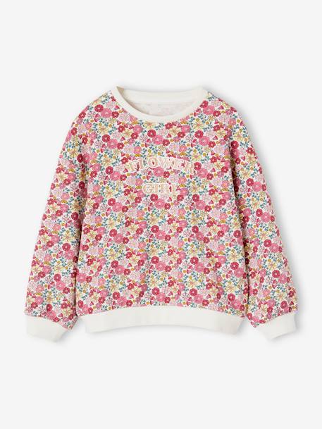 Meisjessweater bloemen rozen - vertbaudet enfant 