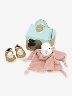 Chaussures-Chaussures bébé 17-26-Chaussons-Coffret de naissance chaussons + doudou ©