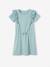 Robe avec volants en broderie anglaise fille marine+vert de gris - vertbaudet enfant 