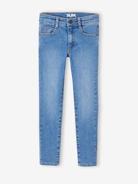 Slim fit jongensjeans Morphologik 'waterless' heupomtrek SMALL DENIM DONKERGRIJS+denimgrijs+double stone+RUW DENIM+STONE+zwart denim - vertbaudet enfant 
