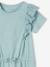 Robe avec volants en broderie anglaise fille marine+vert de gris - vertbaudet enfant 