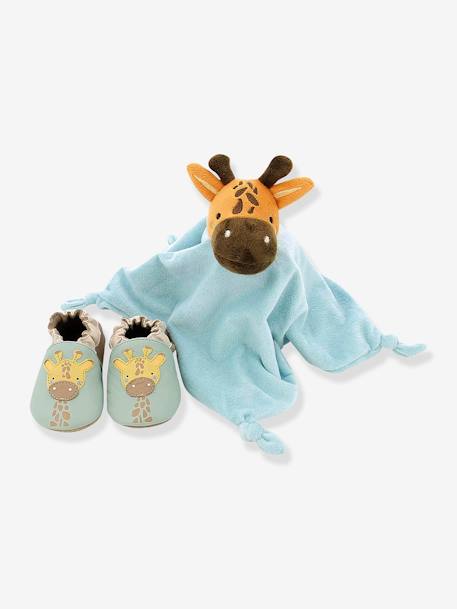 Coffret de naissance chaussons + doudou © vert d'eau - vertbaudet enfant 