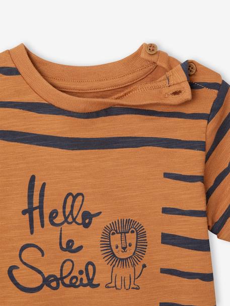 T-shirt Hello le soleil bébé caramel - vertbaudet enfant 