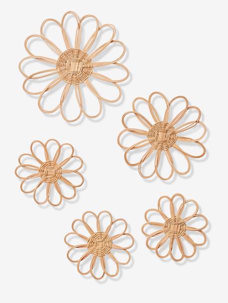 Set van 5 rotan muurbloemen beige - vertbaudet enfant 