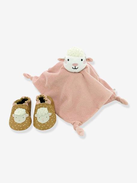 Coffret de naissance chaussons + doudou © camel - vertbaudet enfant 