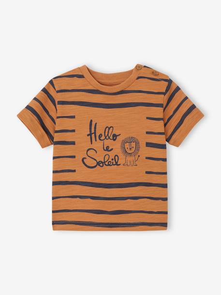 T-shirt Hello le soleil bébé caramel - vertbaudet enfant 