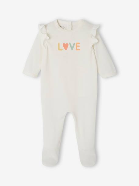 Set van 2 'love' jersey slaappakjes baby perzik - vertbaudet enfant 