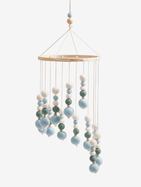 Décoration spirale à suspendre en feutrine vert sauge - vertbaudet enfant 