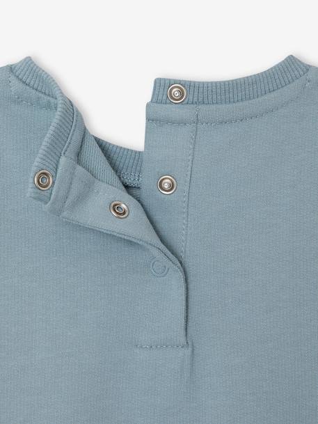 Sweater happy flower baby grijsblauw - vertbaudet enfant 