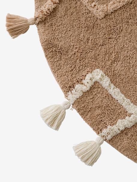 Rond Berber tapijt met pompons beige - vertbaudet enfant 