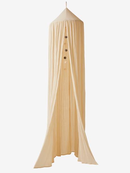 Katoengaas bedframe EAU DE ROSE beige poudré+kaneel+roze+saliegroen - vertbaudet enfant 