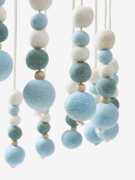 Décoration spirale à suspendre en feutrine vert sauge - vertbaudet enfant 