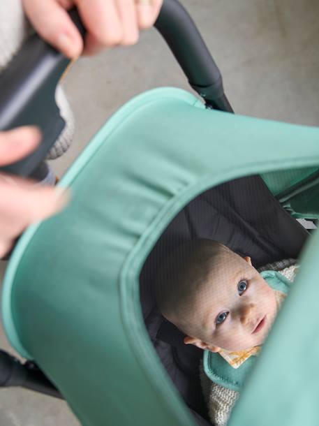 Poussette compacte Ikaria bleu canard+gris chiné - vertbaudet enfant 