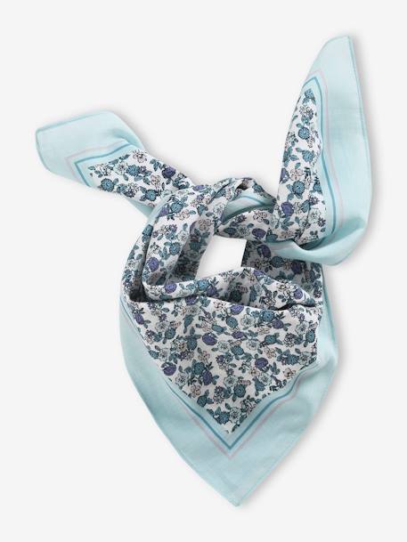 Sjaal met bloemenprint voor meisjes groen - vertbaudet enfant 