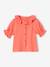 Blouse à collerette en gaze de coton fille corail - vertbaudet enfant 