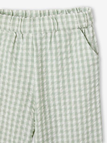 Ensemble fille blouse pantalon 7/8ème rose bonbon+vert sauge - vertbaudet enfant 