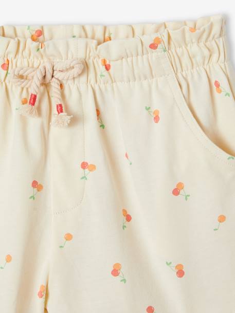 Short fille à volant écru+vert sauge - vertbaudet enfant 