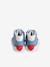Hoge sneakers met veters en rits blauw, bedrukt - vertbaudet enfant 