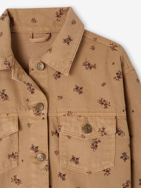 Veste à fleurs fille beige imprimé - vertbaudet enfant 