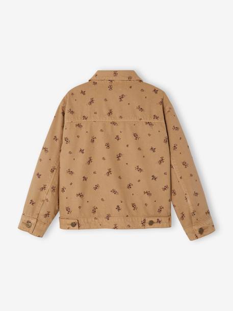 Veste à fleurs fille beige imprimé - vertbaudet enfant 