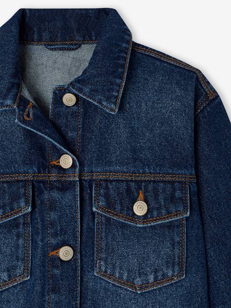 Spijkerjas in 'worker'-stijl meisjes jeansblauw - vertbaudet enfant 