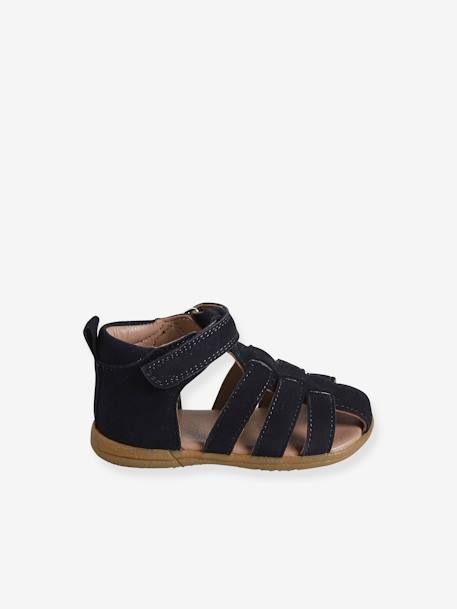 Chaussures premiers pas bébé scratchs lot beige+marine+marron - vertbaudet enfant 