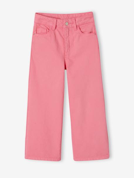 Pantalon fille large rose bonbon - vertbaudet enfant 