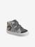 Hoge babysneakers met klittenband grijs, gestreept - vertbaudet enfant 