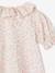 Blouse à collerette en gaze de coton fille corail+écru - vertbaudet enfant 
