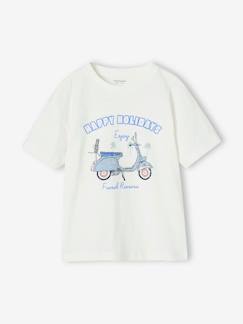 Jongens-T-shirt, poloshirt, souspull-Jongensshirt met scootermotief