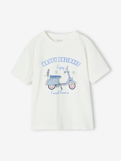 Tee-shirt motif scooter garçon. blanc - vertbaudet enfant 