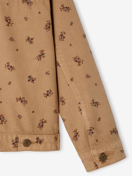 Veste à fleurs fille beige imprimé - vertbaudet enfant 