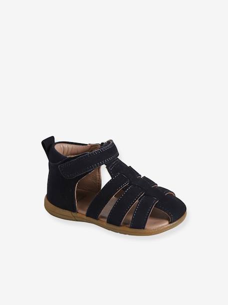 Chaussures premiers pas bébé scratchs lot beige+marine+marron - vertbaudet enfant 