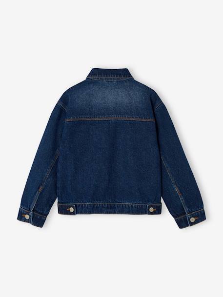Spijkerjas in 'worker'-stijl meisjes jeansblauw - vertbaudet enfant 