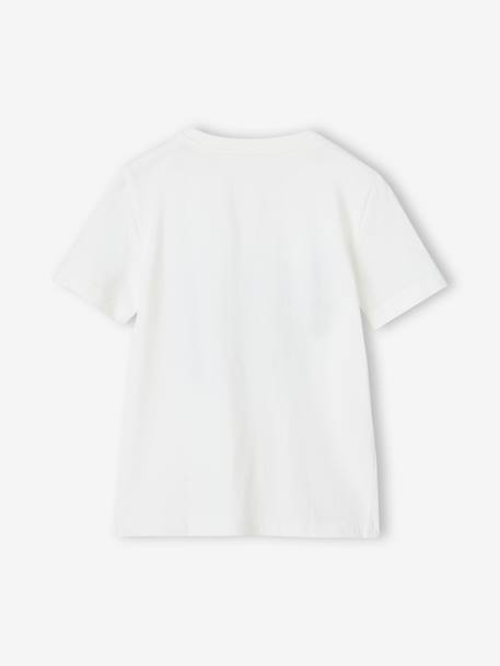 T-shirt imprimé Basics garçon manches courtes blanc+BLEU AQUA+bleu nuit+bleu roi+écru+jaune+menthe+vert sauge - vertbaudet enfant 