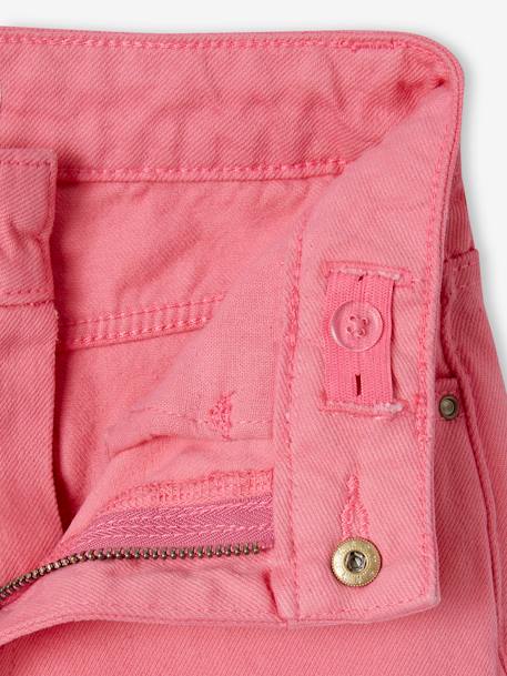 Wijde meisjesbroek ecru+oudroze+snoepjesroze - vertbaudet enfant 