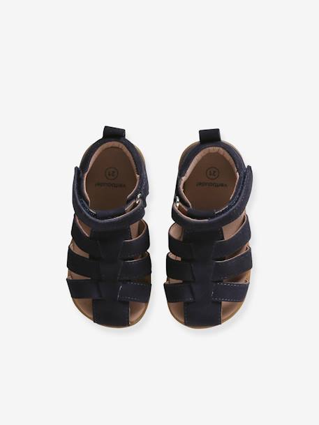 Chaussures premiers pas bébé scratchs lot beige+marine+marron - vertbaudet enfant 
