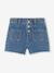Short en jean fille bas effiloché stone - vertbaudet enfant 