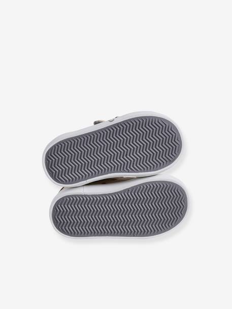 Baskets scratchées bébé en toile beige imprimé+marine - vertbaudet enfant 