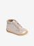 Chaussures premiers pas bébé lacets beige irisé+camel+MARRON CLAIR UNI - vertbaudet enfant 