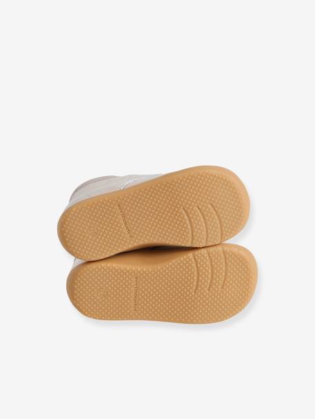 Chaussures premiers pas bébé lacets beige irisé+camel+MARRON CLAIR UNI - vertbaudet enfant 