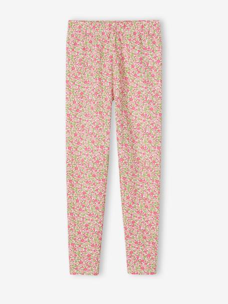 Set van 2 Basics meisjesleggings donkergrijs+kaki+rozenhout+saliegroen - vertbaudet enfant 