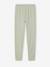 Set van 2 Basics meisjesleggings donkergrijs+kaki+rozenhout+saliegroen - vertbaudet enfant 
